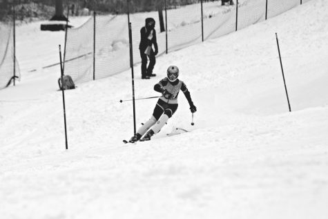 BHS junior and alpine ski team captain Marley Tipper heads down the slope during a race at Cochrans Ski Area in Richmond last season. | Photo: Courtesy