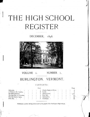 The front page of the original Vol. 1, No. 1 edition of the Register, published in December 1898.