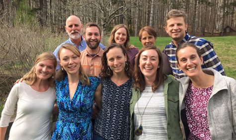 Burlington High School science teacher Gretchen Muller, front row, fifth from left, poses for a photo with the 2017-18 Rowland Foundation fellows. | Photo: Courtesy Rowland Foundation
