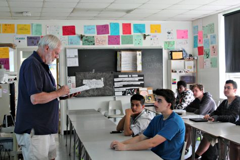 Mike Interlandi takes attendance while teaching health class on May 18. He will be retiring this summer after teaching and coaching at BHS for 20 years. | Photo: Alexandre Silberman/Register