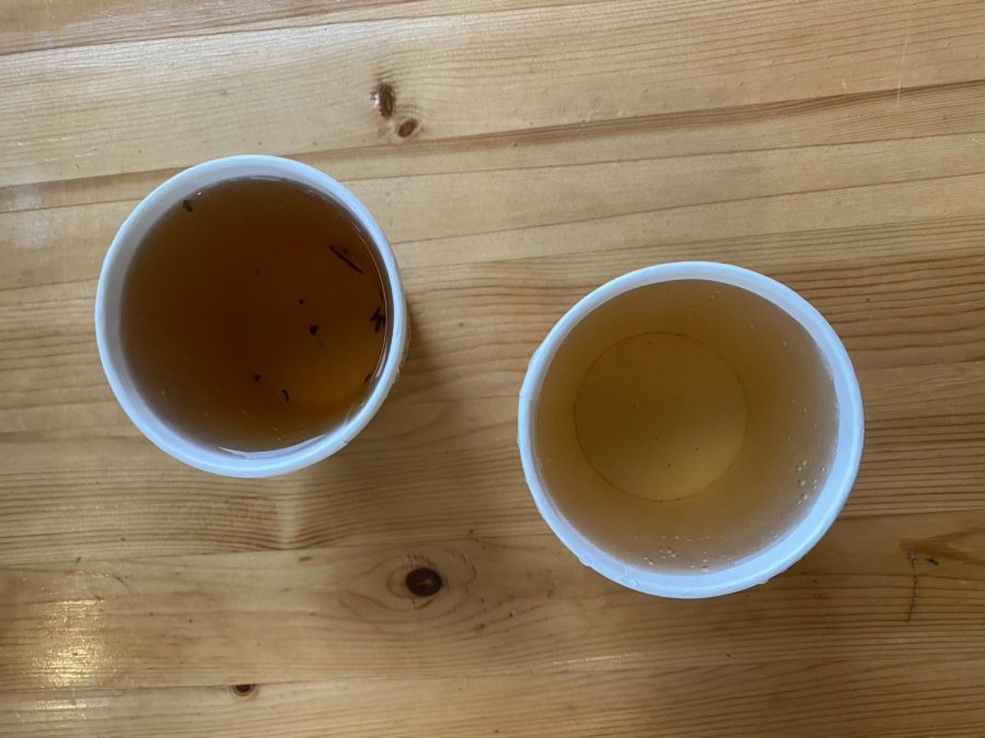 The Yi Mei Ren (left) and Tie Guan Yin (right) teas served at Lion Turtle Tea
Photo: Lea Mihok/Register