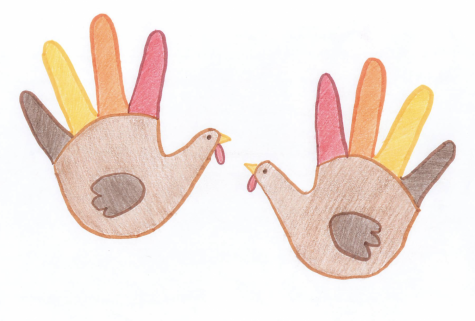 Hand turkey drawings. Image: Rebecca Cunningham