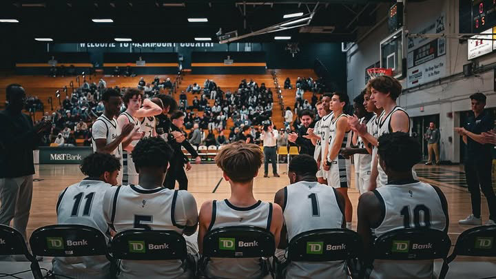 Announcing the starting lineups for the Seahorses at the start of their game against Montpelier on 12/16. The Seahorses ended up winning the game 85-64. 