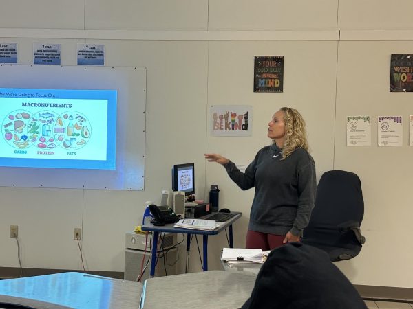 Archacki teaching a health class at BHS