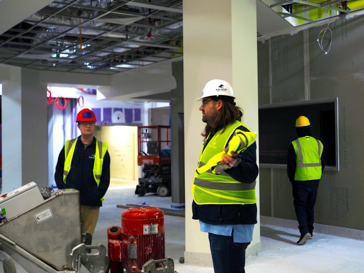 We started our tour with a guide explaining the flooring layout of the building as the group stood inside the main entrance. 
