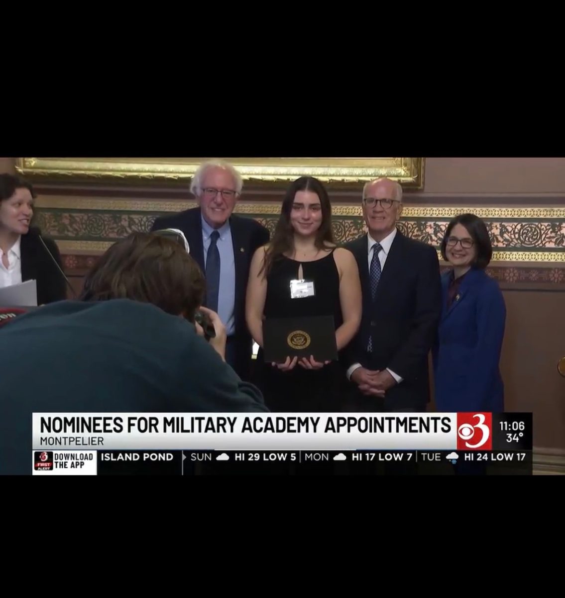 Glennon receiving a Congressional nomination to attend a service academy.
