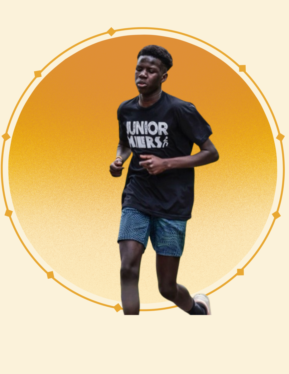 Eljack Menjwak at Junior Milers Marathon in spring of 2026.
