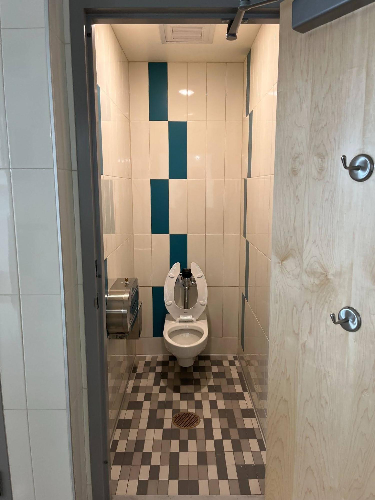 The new BHS features 40 gender-neutral single-stall bathrooms along the corridors and commons, with 71 individual bathrooms and gender-neutral toilet stalls throughout the school in total.